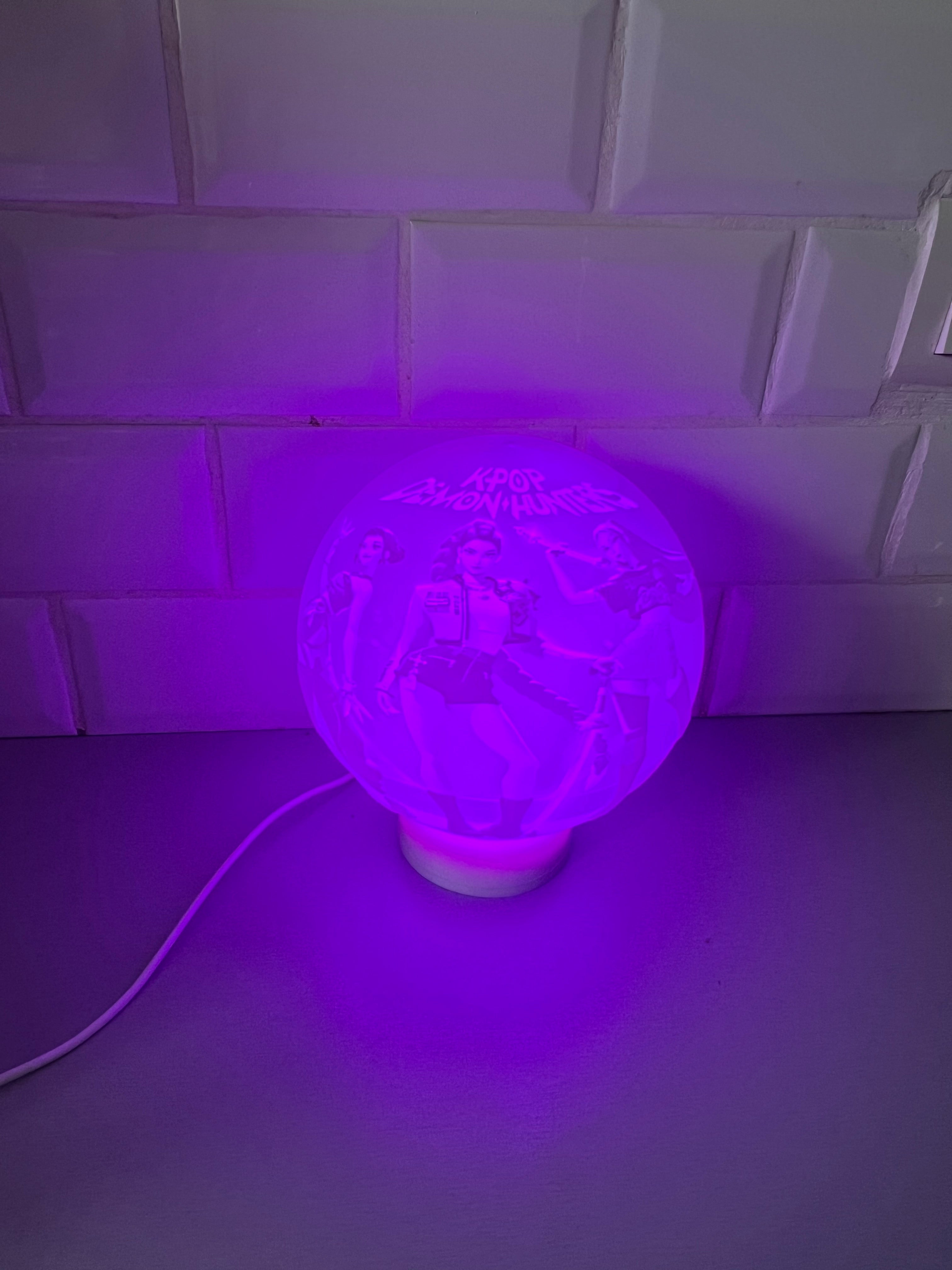 Lampe litophanie kpop démon Hunter netflix
