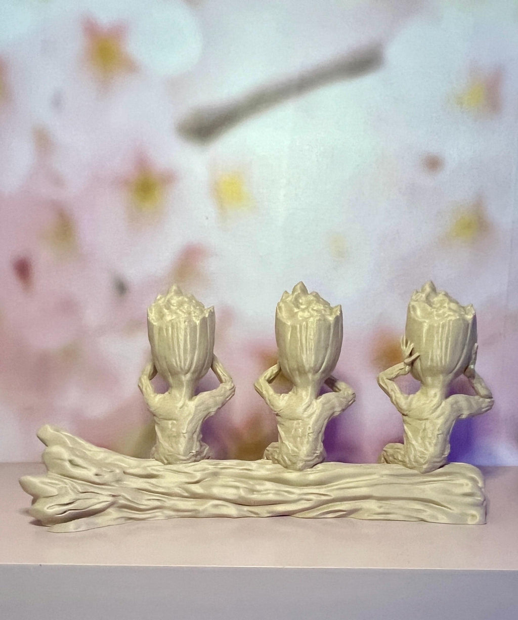 groot 3 posiciones kikazaru iwazaru mizaru 3d