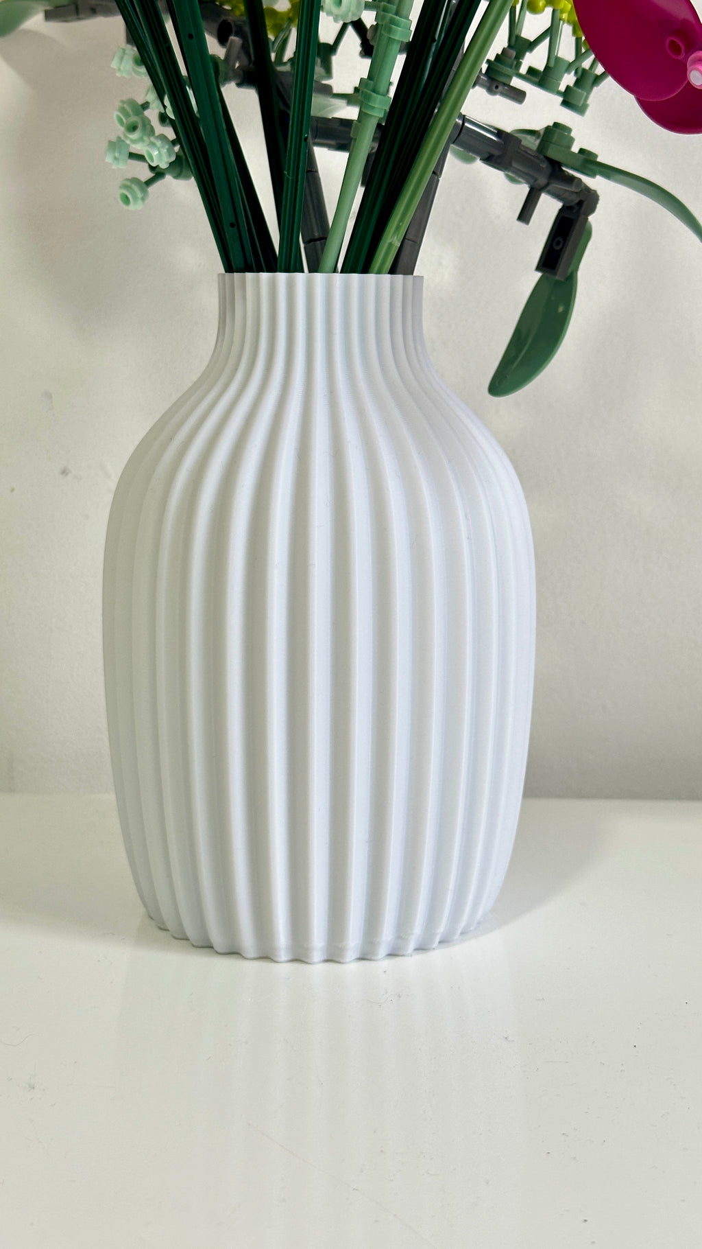 Vase forme bouteille pour bouquet LEGO Flowers Icons ou fleurs séchées différents coloris