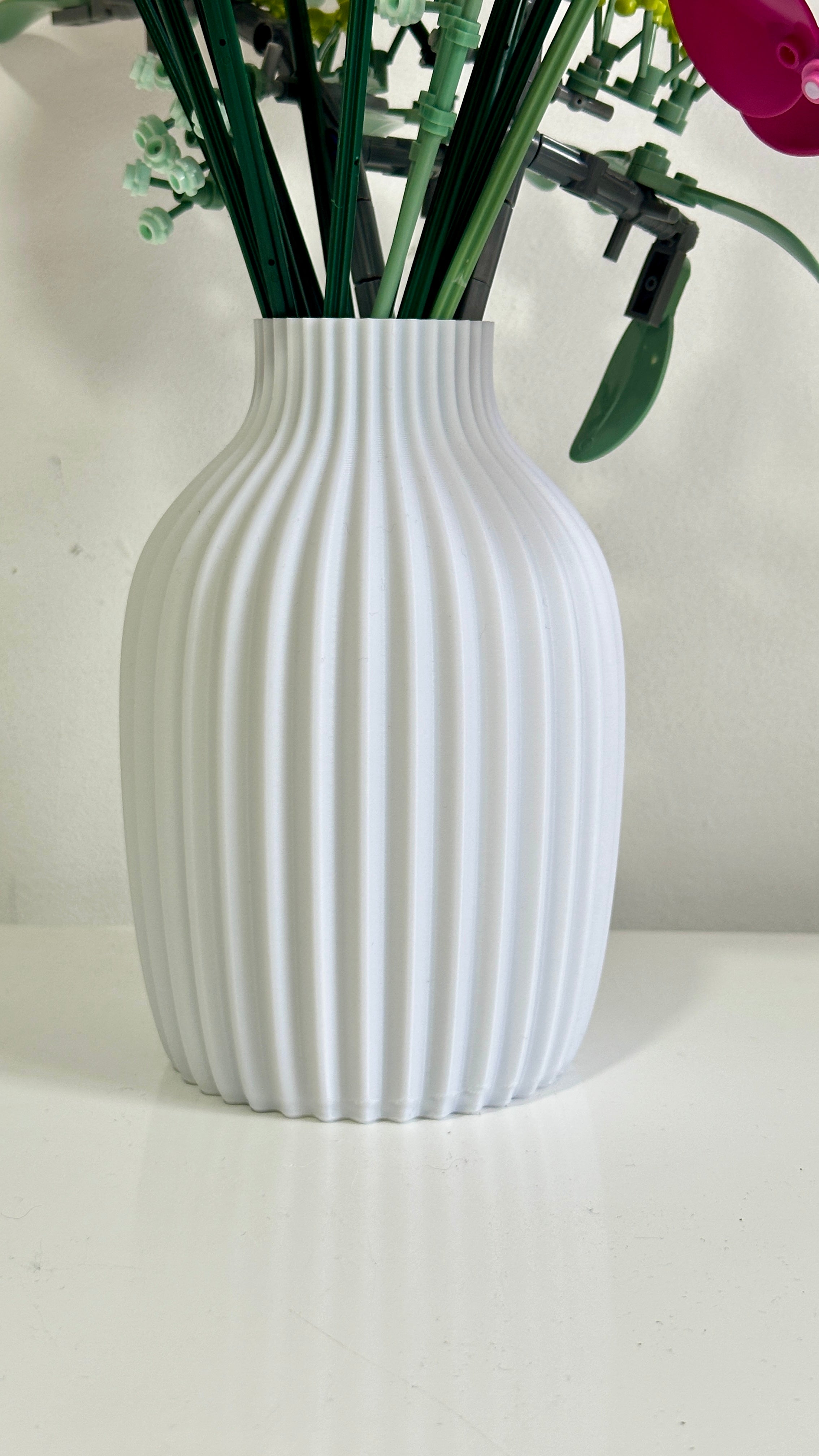 Vase forme bouteille pour bouquet LEGO Flowers Icons ou fleurs séchées différents coloris