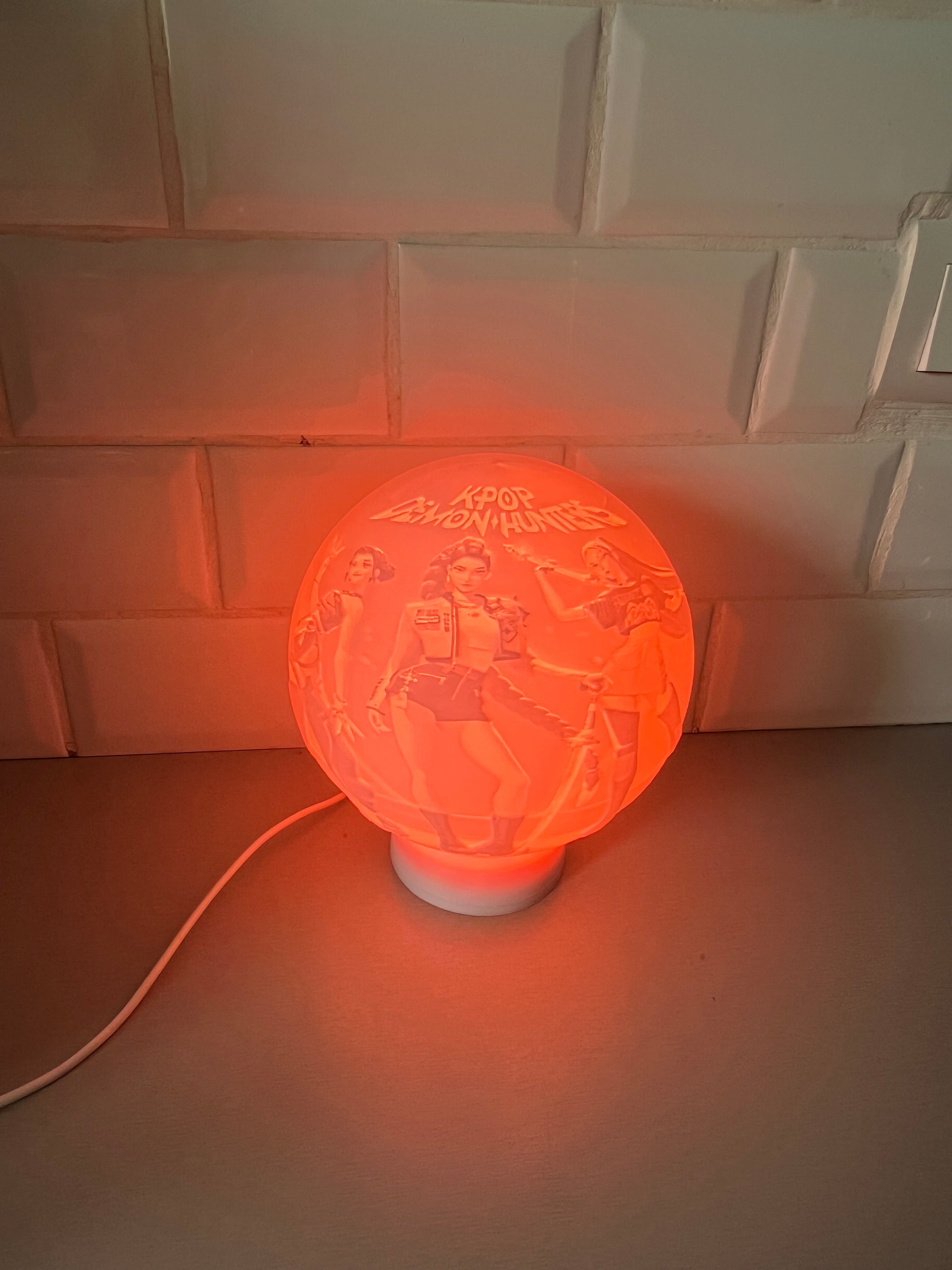 Lampe litophanie kpop démon Hunter netflix