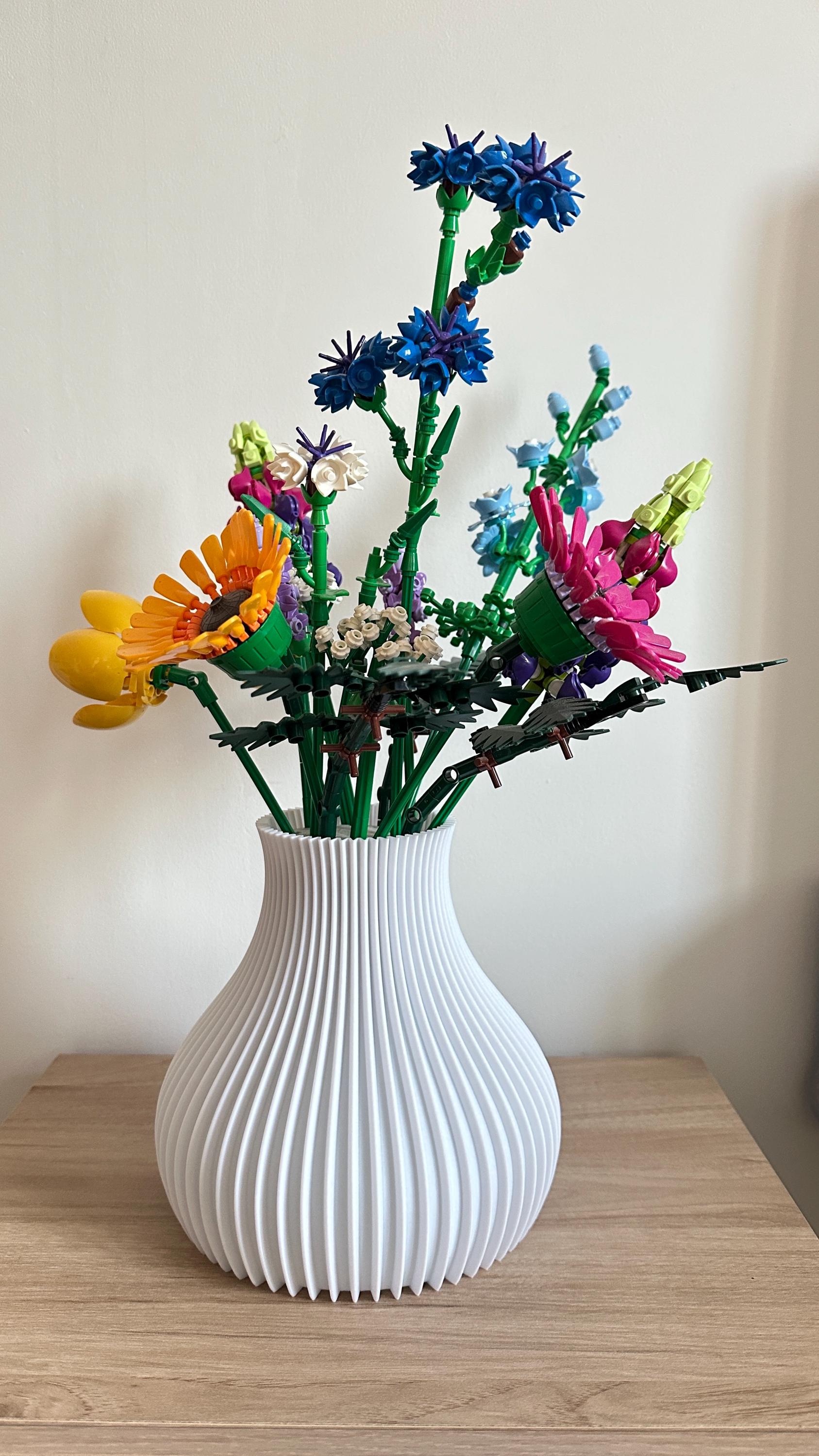 Bonito jarrón n.º 3 para LEGO Flowers Icons o flores cortadas: varios colores