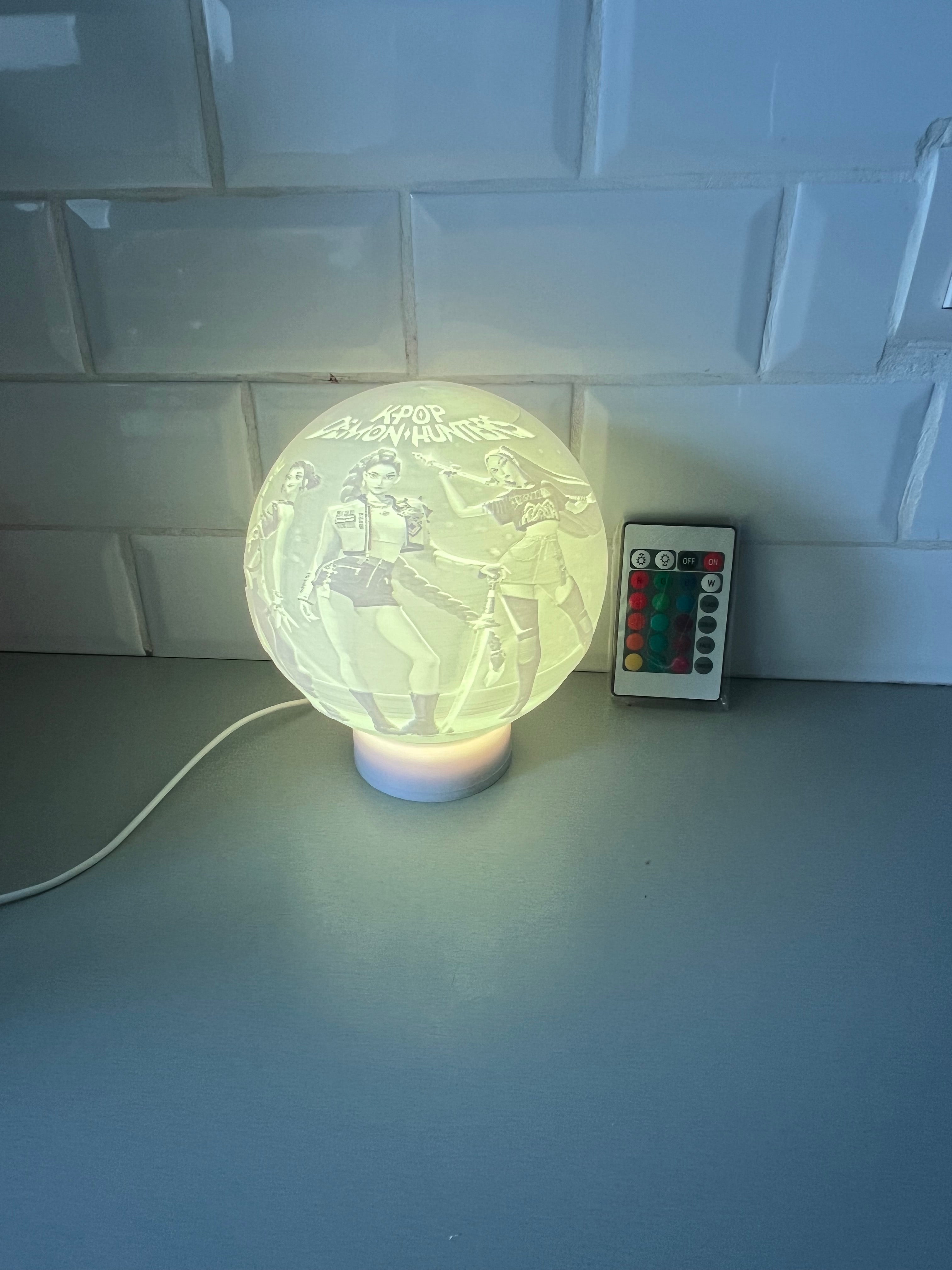 Lampe litophanie kpop démon Hunter netflix