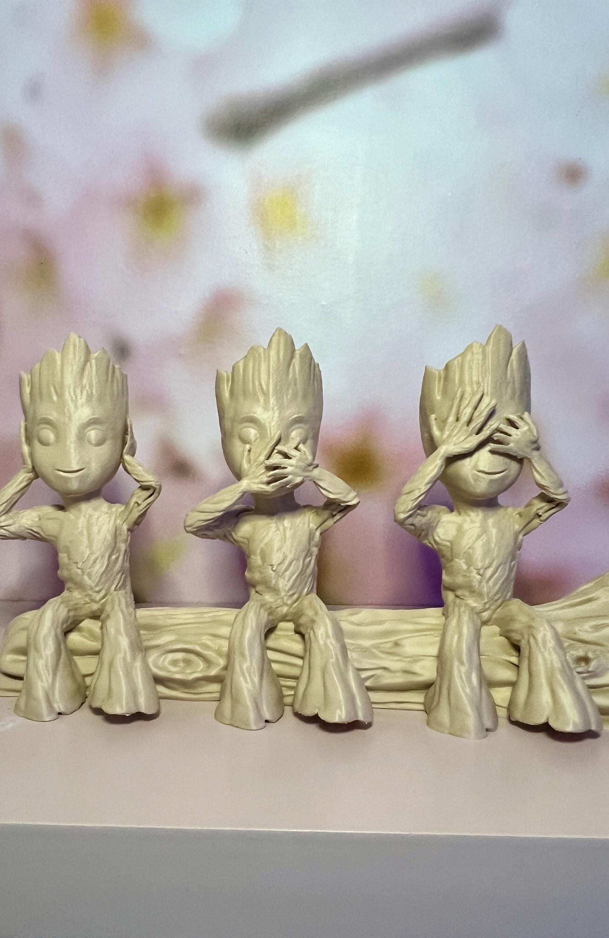 groot 3 positions kikazaru iwazaru mizaru 3d