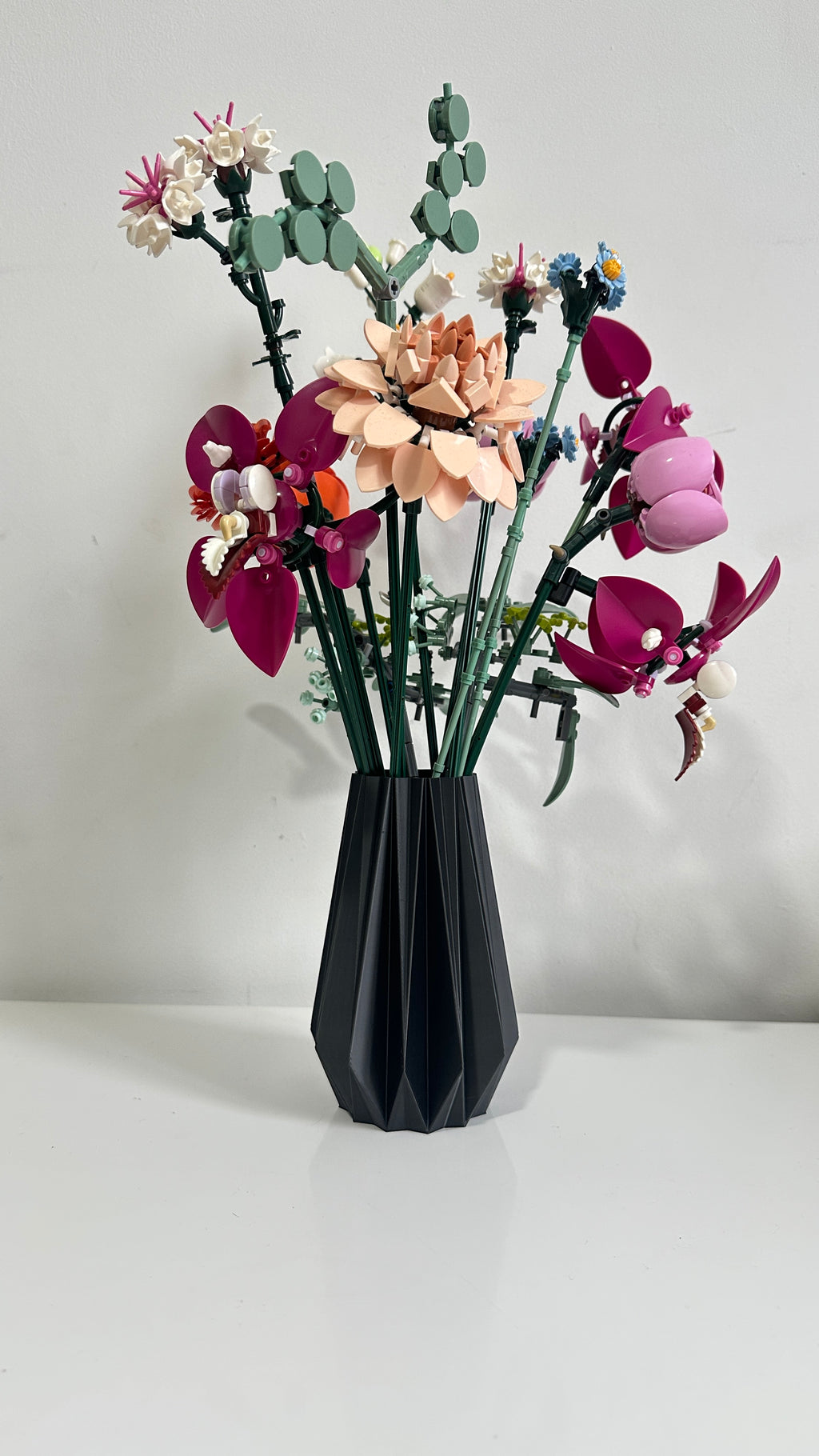 Vase origami idéal bouquet de fleur lego