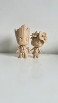 Groot couple avec fleurs