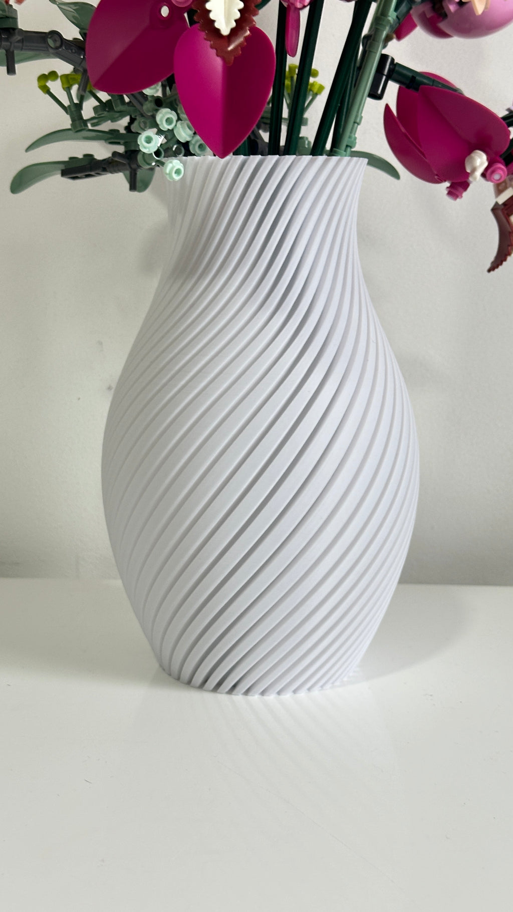 Grand vase souple idéal fleur de lego en bouquet