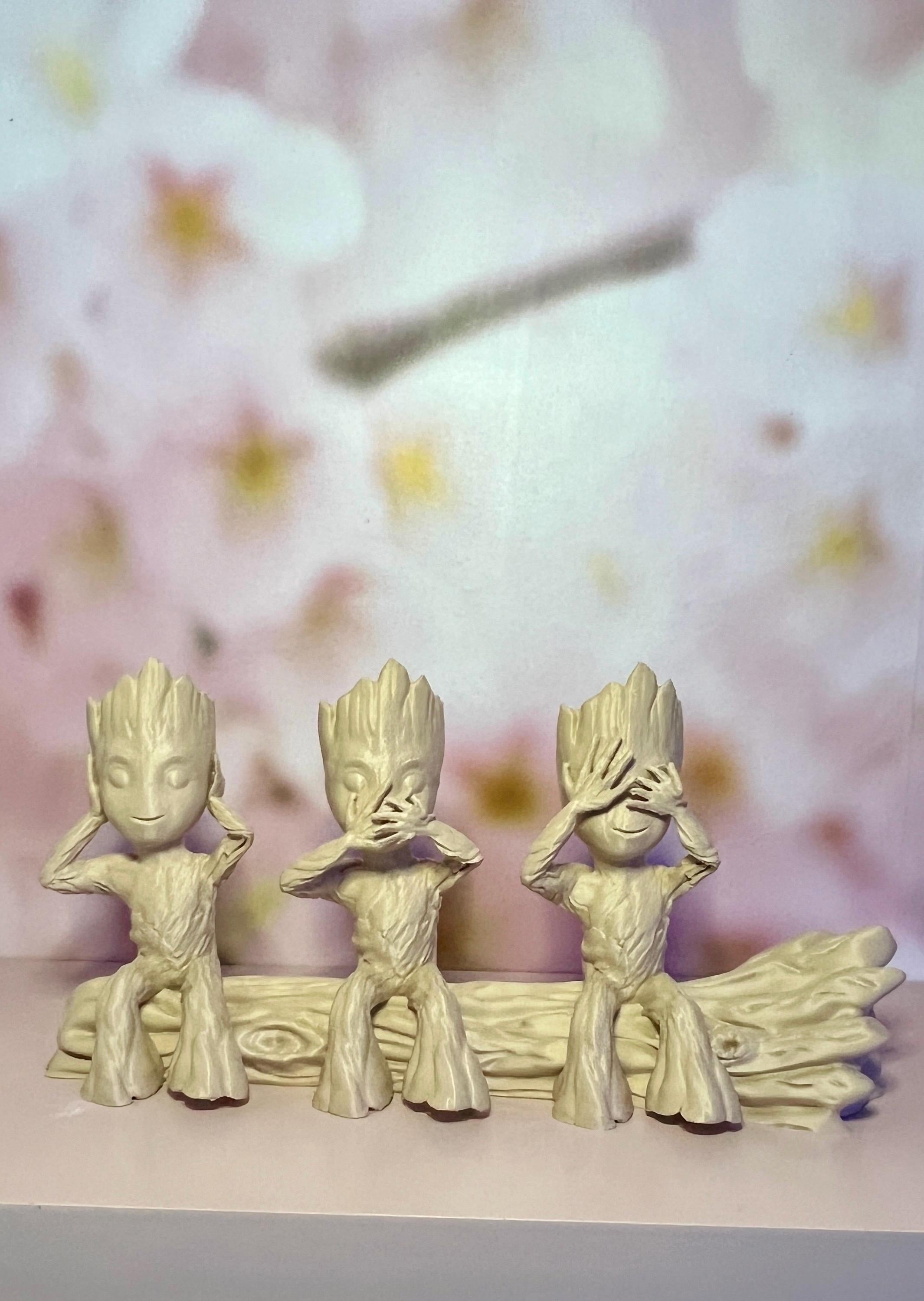 groot 3 positions kikazaru iwazaru mizaru 3d